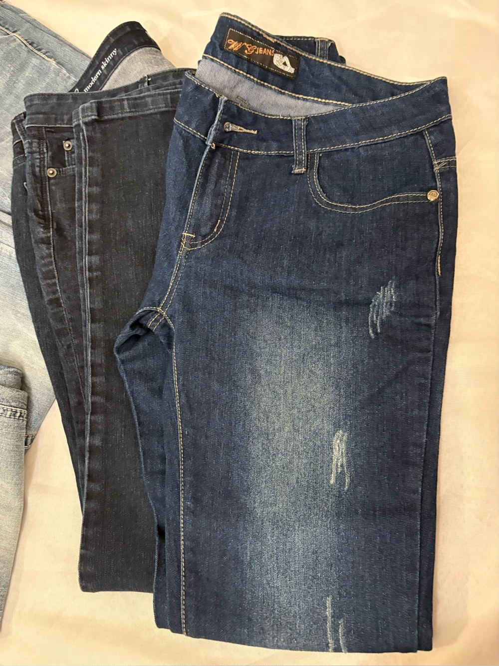 LOFT & W G Dark Blue Distressed Skinny Jeans 2pcs